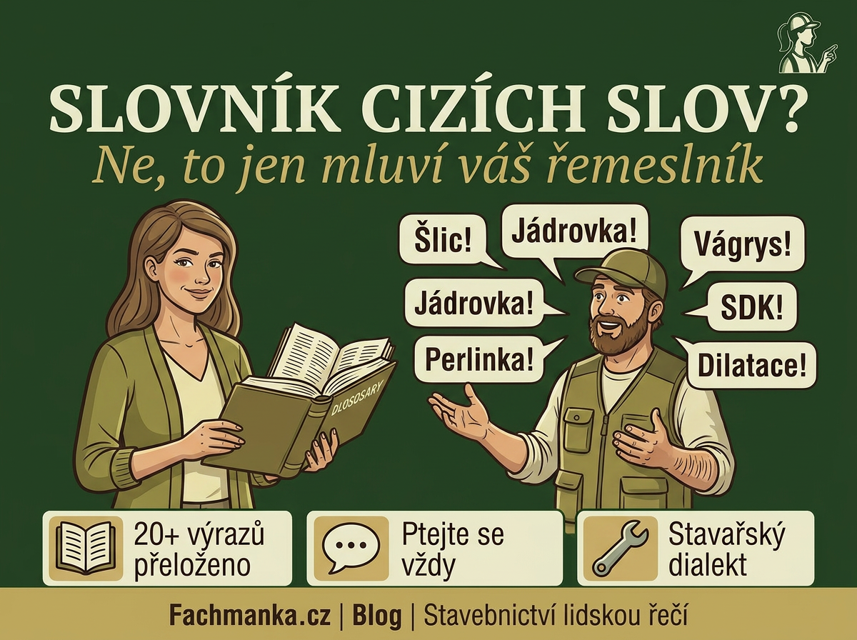 Slovník cizích slov? Ne, to jen mluví váš řemeslník