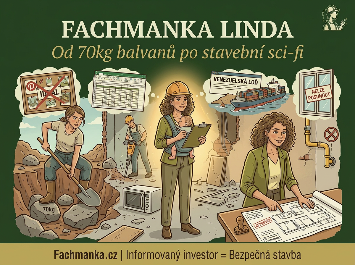 Fachmanka Linda: Od 70kg balvanů po stavební sci-fi